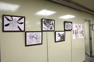 展示スペースは原画でいっぱい